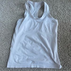 WHITE ATHLETA RACERBACK TANK